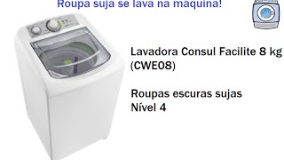 Lavadora Consul Facilite 8 kg CWE08  Roupas escuras sujas [upl. by Akieluz]