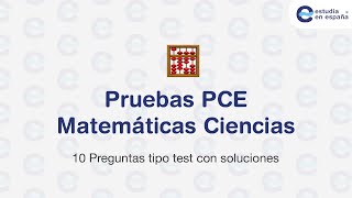 Examen PCE UNED matemáticas ciencias  Este modelo resuelto pondrá a prueba tus conocimientos [upl. by Aleacim790]