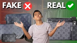 FAKE VS REAL  MENS LOUIS VUITTON TRIO MESSENGER BAG  SIDE BY SIDE COMPARISON [upl. by Frost677]