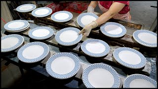 Beautiful Ceramic Tableware Manufacturing Process Mass Production Factory [upl. by Ambrosius]