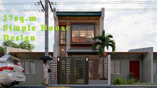 Two Storey Small House Design Ideas 4x675meters Request 1 [upl. by Erkan]