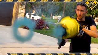 DIY Smoke Ring Shooter TKOR Builds An Epic Airzooka Air Vortex Cannon DIY Air Vortex Cannon [upl. by Cleo900]