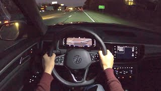 2021 Volkswagen Atlas V6 SEL RLine  POV Night Drive Binaural Audio [upl. by Eul]