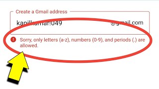 Sorry Only Letters Az Numbers 09 And Periods  Are Allowed [upl. by Son]