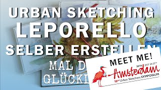 URBAN SKETCHING LEPORELLO ganz einfach selbst erstellen DIY [upl. by Karyn]