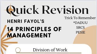 Henri Fayols 14 Principles of Management [upl. by Ripp]