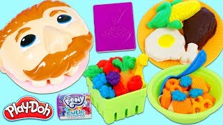 Feeding Mr Play Doh Head Using Kitchen Creations Grocery Goodies [upl. by Ayel]