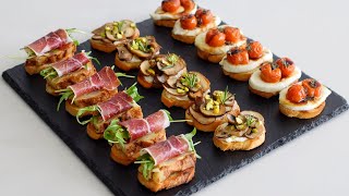 3 Deliciosos Aperitivos de Pan Tostado  Crostinis para Disfrutar  DarixLAB [upl. by Calendra118]