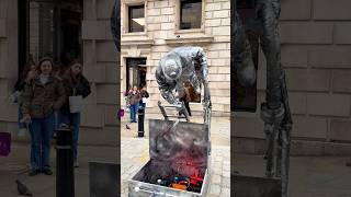 Silverman Statue revealed how his getting down process with the Fireman act workslevitating art [upl. by Antoinetta]