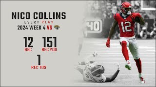 Nico Collins Week 4 Replay Every Target and Catch vs Jacksonville Jaguars [upl. by Gracye]