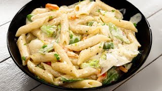 white sauce pasta की सबसे अनोखी रेसिपी  पास्ता वाइट सॉस में recipe  cookingshooking [upl. by Glass788]