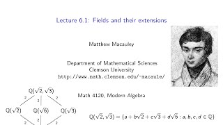 Visual Group Theory Lecture 61 Fields and their extensions [upl. by Enilecram]