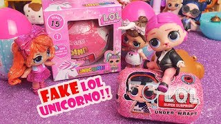 LOL Surprise FAKE 🦄 LOL UNICORNO mini Under Wraps e due Ovetti Unboxing [upl. by Autry]