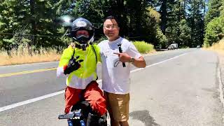 Electric Unicycle on Highway 101 😮  PEVRA guy can do it [upl. by Drobman]