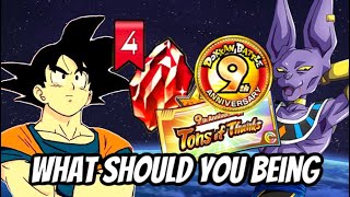 WHAT SHOULD YOU BE DOING RIGHT NOW DURING PART 1 OF THE 9TH ANNIVERSARY DBZ DOKKAN BATTLE [upl. by Gruver837]