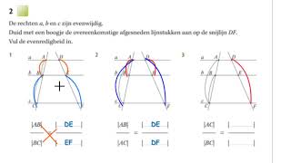 Gelijkvormigheid De evenredigheid bepalen met de stelling van Thales oef 2 pag 145 [upl. by Kaine85]