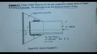 Design welded connection for the truss compression member Example 82 by Muhammad Ali Tahir [upl. by Bathelda]