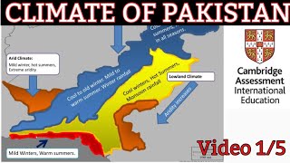 Climate of Pakistan  The Environment of Pakistan  Climatic zones of pakistan  Urdu 15 [upl. by Tadeo]