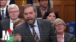 Tom Mulcair and Stephen Harper trade barbs on Senate reform [upl. by Scot]