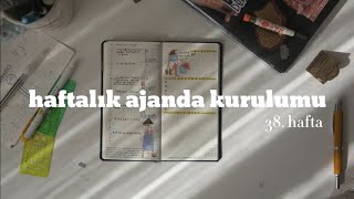 Haftalık ajanda kurulumu 🗓️ hobonichi weeks ✒️38 hafta [upl. by Kcirdek]