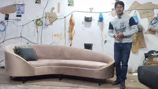 Modern Round Sofa Settee sofa furniture viralvideo trending [upl. by Esorlatsyrc316]