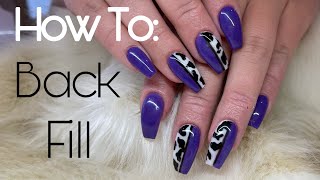 Super Easy Cow Print Nail Tutorial  In Depth Backfill [upl. by Cilka]