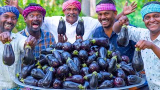 BIG BRINJAL  Fried Baingan Recipe  Brinjal Tawa Fry Recipe Cooking in Village  Eggplant Recipe [upl. by Denyse907]