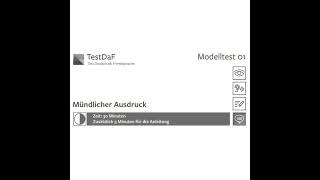 TestDaF – Modelltest 01 – Mündlicher Ausdruck 2020 [upl. by Resarf]