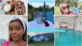 WEEKLY VLOG  Our Valentines Stay at Stillness Manor Estate amp Spa  South African Youtuber [upl. by Ahsuat586]