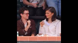 Zendaya and Tom Holland at tennis match [upl. by Knowlton603]