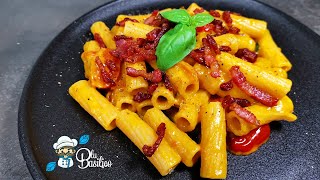 Pasta crema di PEPERONI GIALLI e pancetta [upl. by Kcirdled]