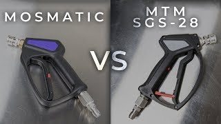 Comparing Swiveling Pressure Washer Short Guns Mosmatic vs MTM [upl. by Shimkus]