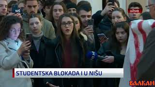 Studenska blokada i u NISU [upl. by Rojam]