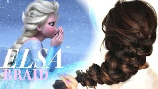 ★FROZEN ELSAS messy BRAID HAIR TUTORIAL  CUTE HAIRSTYLES [upl. by Drahcir]