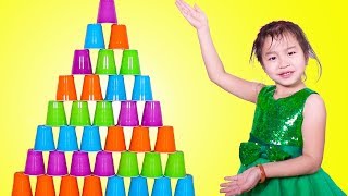 Jannie Stacking A HUGE Cup Pyramid [upl. by Eednas]