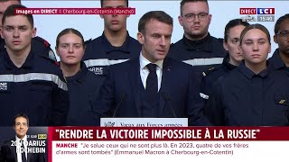 quotRendre la victoire impossible à la Russiequot  les voeux dEmmanuel Macron aux armées [upl. by Anne-Marie]