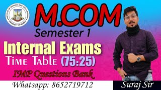 MCom Internal Online Examination Time table 2024  Mumbai university IDOL [upl. by Anilesor]