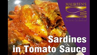 Sardines in Tomato Sauce  Filipino Style Homemade  Easy recipe [upl. by Zelten]