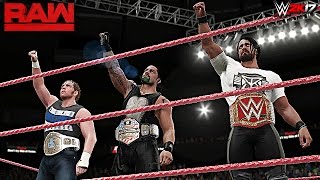 WWE 2K17 Custom Story  The Shield Wants All Titles Raw 2017 ft Lesnar amp Triple H  PART 7 [upl. by Koerlin]