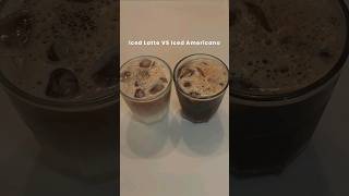 Iced Latte VS Iced Americano shorts coffeelover howtomake espresso coffee [upl. by Yarod]