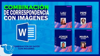 Combinación de correspondencia con imágenes en Word  Combinación de datos con Word y Excel [upl. by Piotr861]