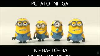 Minions BANANA POTATO Lyrics Despicable Me 2 Mi Villano Favorito 2  alimbeth [upl. by Oremo]