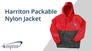 Harriton® Packable Nylon Jacket  Promotional Jackets at 4imprint [upl. by Drofxer]