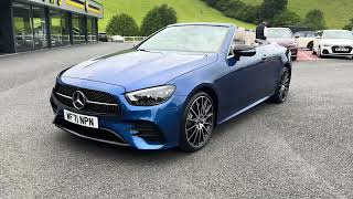 Mercedes E300 AMG Line Premium Plus Convertible in Blue for sale at Castle Motors [upl. by Nnyletak]