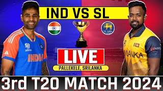 🔴Live India vs Srilanka 3rd T20 Match Today Live Cricket Match  Ind vs Sl Cricket Match indvssl [upl. by Tfat]