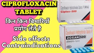 Ciprofloxacin tablet  Ciplox tablet  Zoxan tablet uses  side effects in hindi [upl. by Adliw]