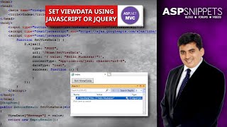 Set ViewData using JavaScript or jQuery in ASPNet MVC [upl. by Finer]