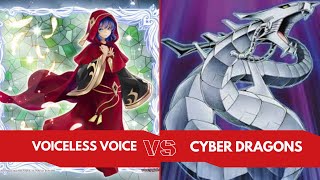 YuGiOh Voiceless Voice VS Cyber Dragons  Scrub Nights Testing [upl. by Earlie215]