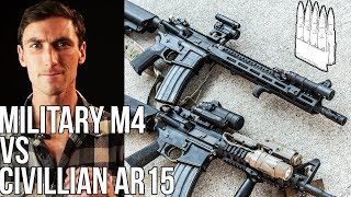 Military M4 vs High End Civilian AR15 [upl. by Ehtyde]