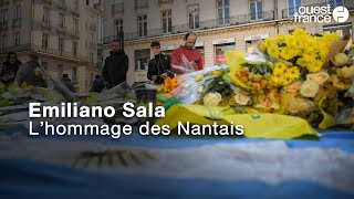 Hommage des Nantais à Emiliano Sala place Royale [upl. by Nagey]